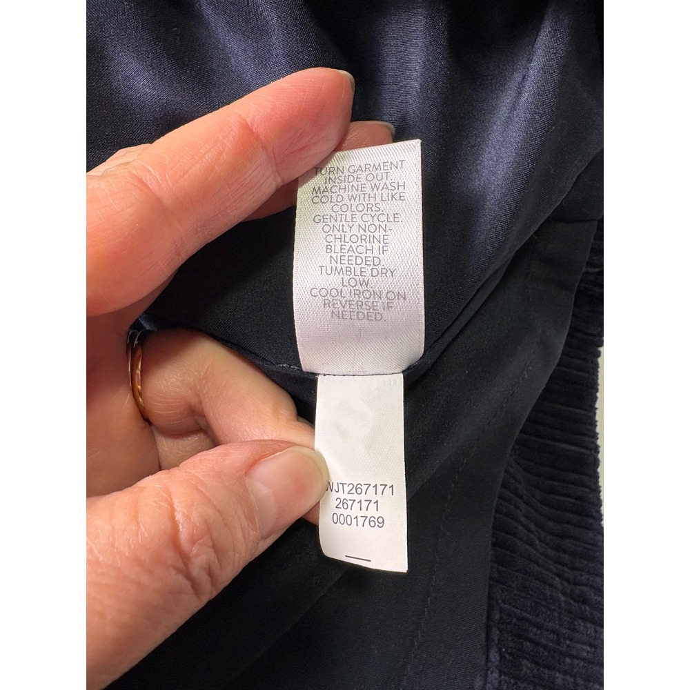 J Jill Corduroy Chore Jacket S Wide Wale Velvet Trim Coastal Boho Luxe Timeless - Picture 9 of 9